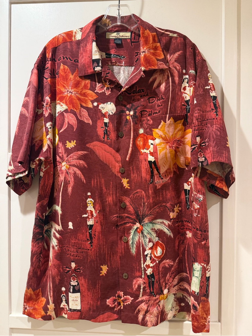 Vintage Tommy Bahama Holiday Christmas Hawaiian Shirt - M